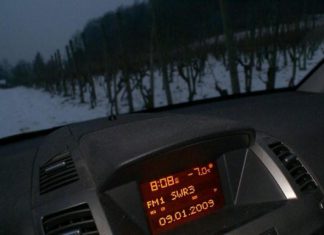 Kalt! Beim Reben schneiden.